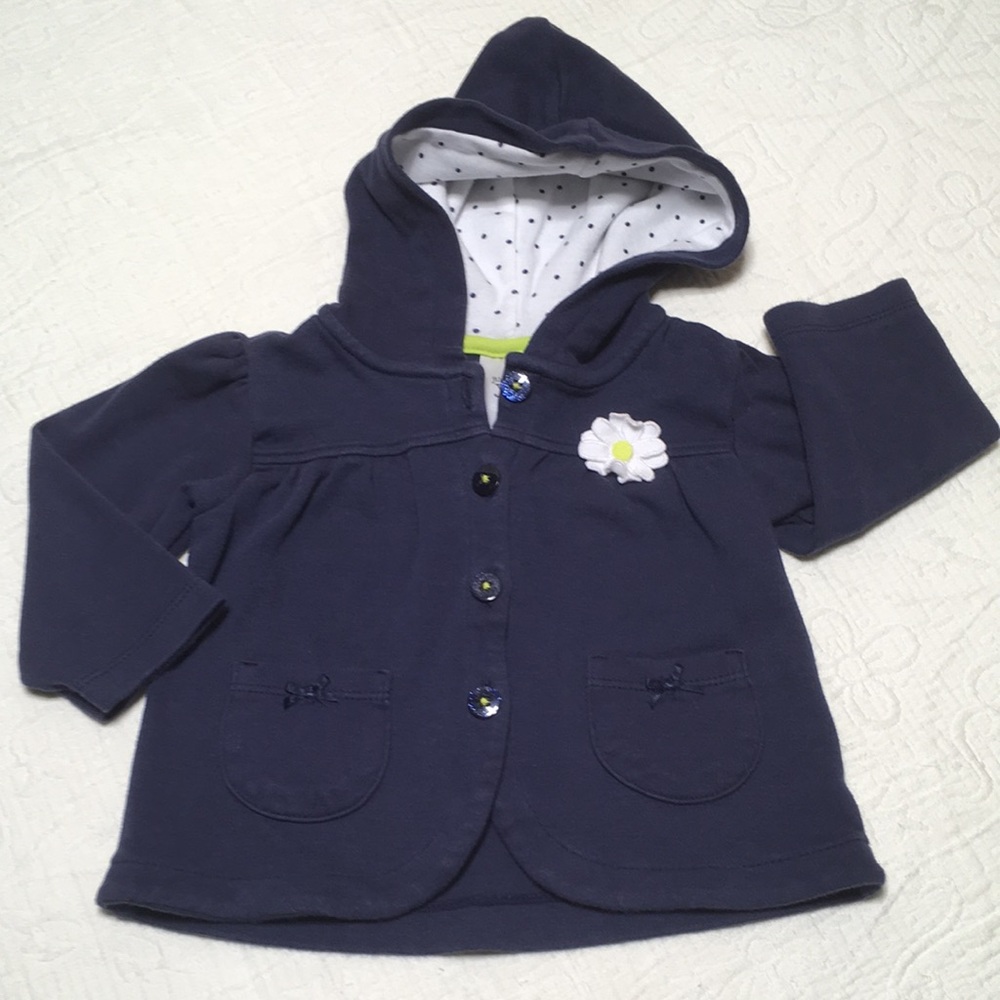 12m (4/$20) Light Cotton Hooded Jacket by Carter’s